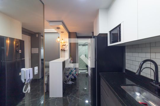 Cozinha de apartamento à venda com 2 quartos, 34m² em Vila Progresso (zona Leste), São Paulo