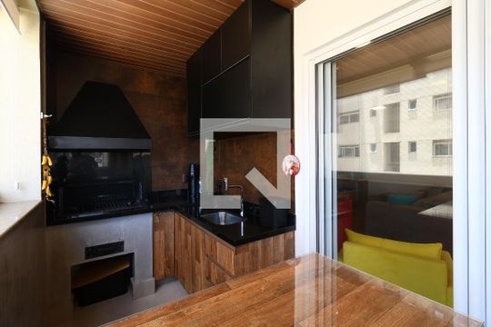 Varanda Gourmet de apartamento à venda com 3 quartos, 134m² em Campestre, Santo André