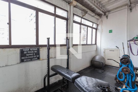 Área comum - Academia de apartamento para alugar com 1 quarto, 37m² em Indianópolis, São Paulo