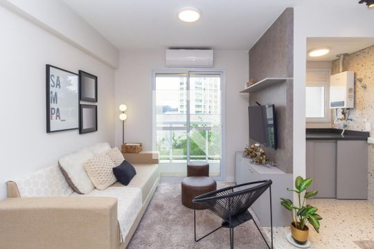 Sala de apartamento à venda com 1 quarto, 45m² em Vila Monumento, São Paulo
