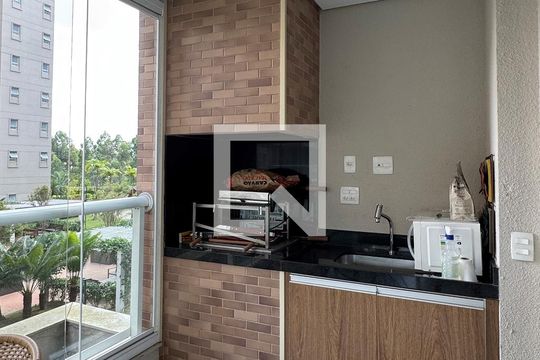 Varanda gourmet de apartamento à venda com 3 quartos, 136m² em Tamboré, Santana de Parnaíba