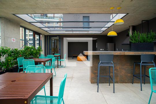 Área comum - Churrasqueira de kitnet/studio à venda com 1 quarto, 24m² em Consolação, São Paulo