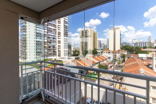 Varanda da Sala de apartamento para alugar com 2 quartos, 57m² em Barra Funda, São Paulo
