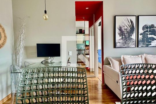 Sala de apartamento à venda com 1 quarto, 40m² em Santa Cecilia, São Paulo