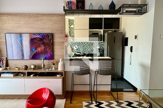 Sala de apartamento à venda com 1 quarto, 40m² em Santa Cecilia, São Paulo