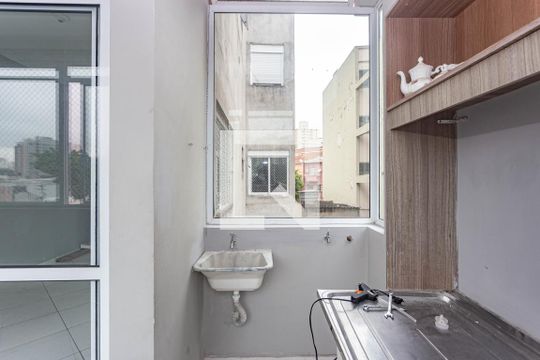 Varanda/ Cozinha de apartamento à venda com 1 quarto, 53m² em Cursino, São Paulo