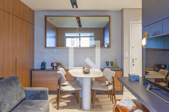 Sala de Jantar de apartamento à venda com 2 quartos, 72m² em Alphaville Nova Lima, Nova Lima