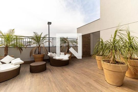 Área comum - Solarium com Jacuzzi de kitnet/studio para alugar com 1 quarto, 26m² em Consolação, São Paulo
