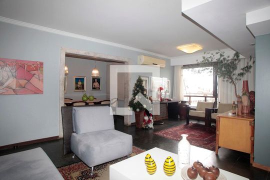 Sala de Estar de apartamento à venda com 3 quartos, 159m² em Rio Branco, Porto Alegre