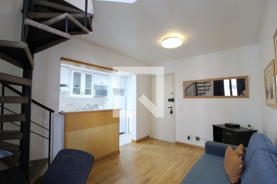 Sala de apartamento para alugar com 1 quarto, 45m² em Vila Olímpia, São Paulo