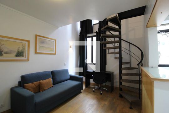 Sala de apartamento para alugar com 1 quarto, 45m² em Vila Olímpia, São Paulo
