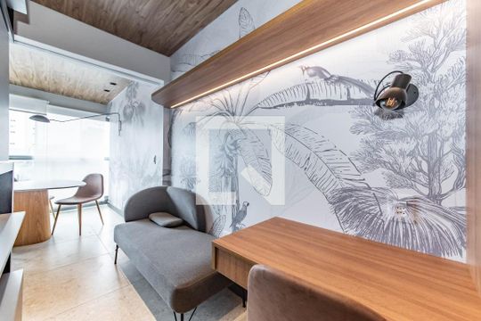 Sala - Home Office de kitnet/studio à venda com 1 quarto, 31m² em Jardim das Acacias, São Paulo