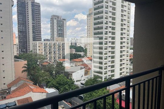 Varanda da Sala de apartamento para alugar com 1 quarto, 31m² em Pompeia, São Paulo