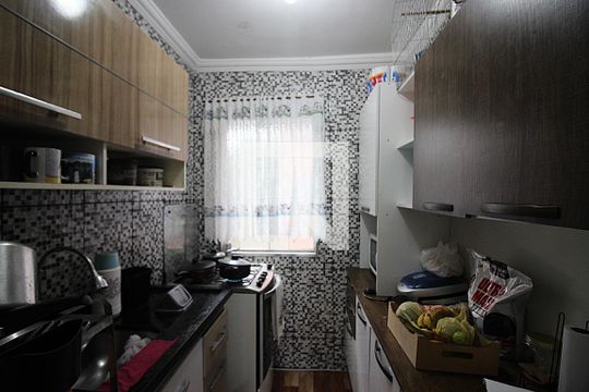 Cozinha e Área de Serviço de apartamento à venda com 2 quartos, 62m² em Vila Ferreira, São Bernardo do Campo