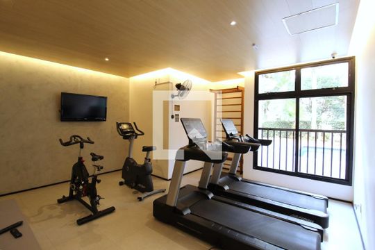 Área Comum - Academia de apartamento para alugar com 1 quarto, 35m² em Moema, São Paulo