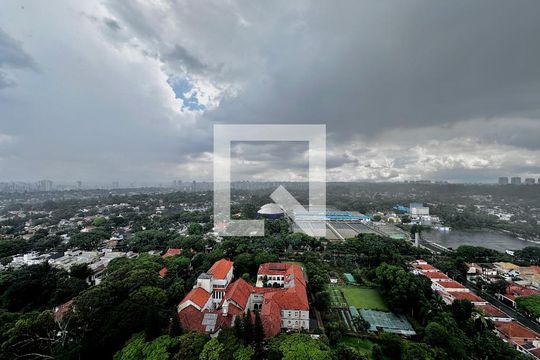 Vista de kitnet/studio para alugar com 1 quarto, 27m² em Santo Amaro, São Paulo