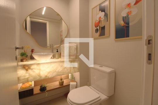 Lavabo de apartamento à venda com 4 quartos, 136m² em Jurubatuba, São Paulo