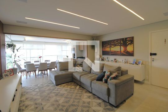 Sala de apartamento à venda com 4 quartos, 136m² em Jurubatuba, São Paulo