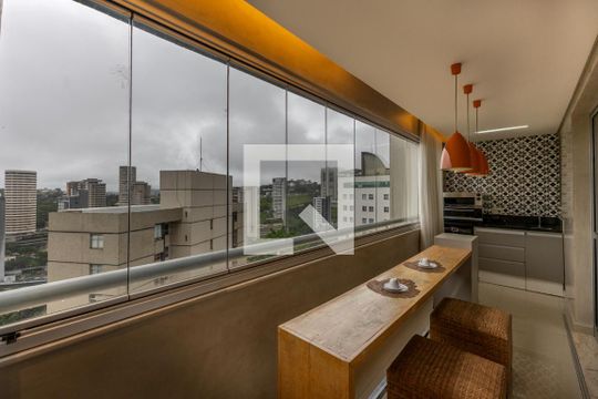 Varanda da Sala de apartamento para alugar com 3 quartos, 116m² em Vale do Sereno, Nova Lima