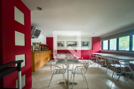 Área comum - Salão de festas de apartamento para alugar com 1 quarto, 58m² em Lagoa, Rio de Janeiro