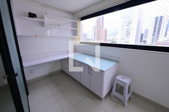 Varanda da Sala de apartamento à venda com 3 quartos, 123m² em Setor Bueno, Goiânia