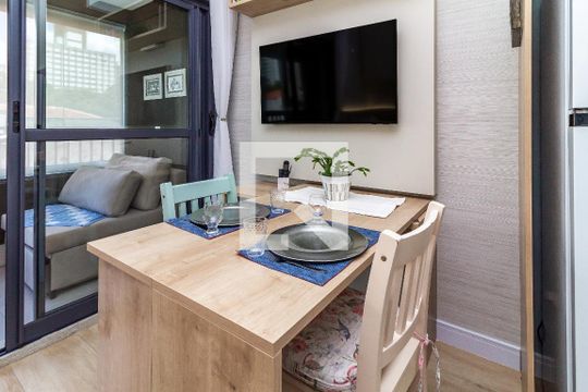 Sala / Quarto de kitnet/studio para alugar com 1 quarto, 26m² em Perdizes, São Paulo