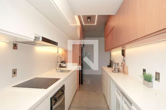 Cozinha + Área de Serviço de apartamento à venda com 1 quarto, 69m² em Petrópolis, Porto Alegre