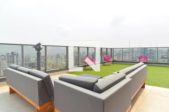 Área comum - Rooftop de kitnet/studio para alugar com 1 quarto, 20m² em Paraíso, São Paulo
