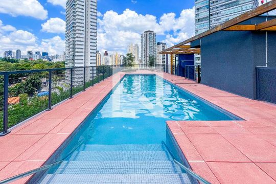 Área comum - Piscina de kitnet/studio à venda com 1 quarto, 30m² em Pinheiros, São Paulo