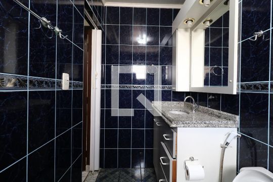 Banheiro da Suíte de apartamento à venda com 3 quartos, 123m² em Jardim Santo Alberto, Santo André