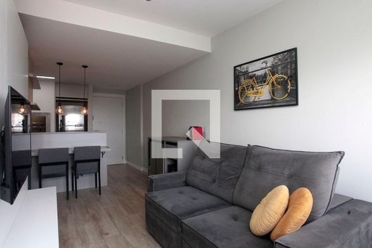 Sala de apartamento à venda com 1 quarto, 44m² em Petrópolis, Porto Alegre