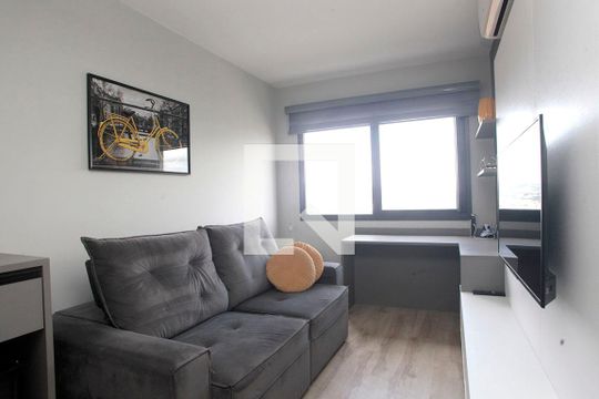 Sala de apartamento à venda com 1 quarto, 44m² em Petrópolis, Porto Alegre