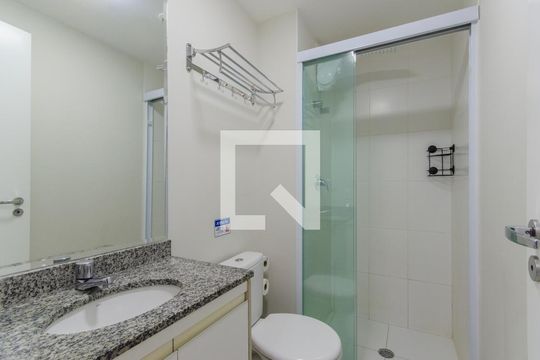 Banheiro de kitnet/studio à venda com 1 quarto, 26m² em Liberdade, São Paulo