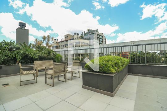 Área comum Terraço de apartamento para alugar com 1 quarto, 49m² em Auxiliadora, Porto Alegre