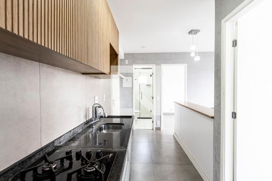 Cozinha de apartamento à venda com 2 quartos, 32m² em Barra Funda, São Paulo