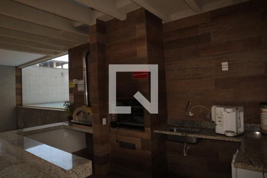 Área comum - Churrasqueira  de kitnet/studio para alugar com 1 quarto, 28m² em Norte (águas Claras), Brasília