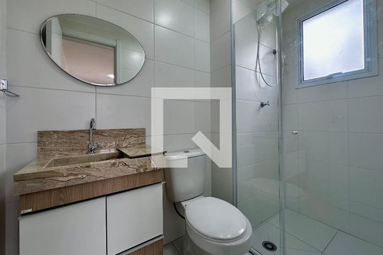 Banheiro Suíte de apartamento para alugar com 1 quarto, 29m² em Jardim Caravelas, São Paulo