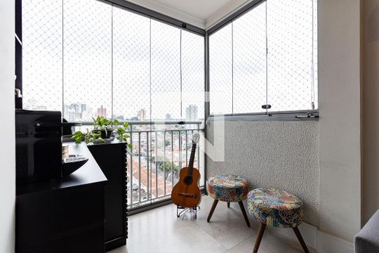 Varanda da Sala de apartamento para alugar com 2 quartos, 50m² em Vila Santa Catarina, São Paulo