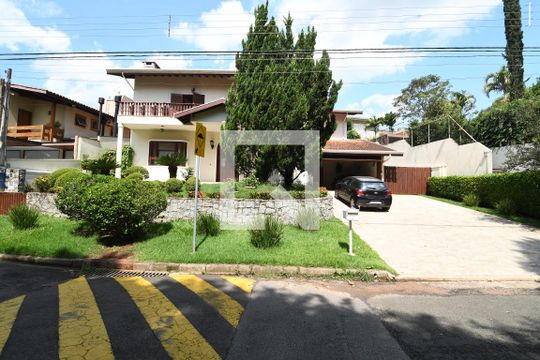 Fachada de casa de condomínio à venda com 4 quartos, 800m² em Jardim Botânico (sousas), Campinas