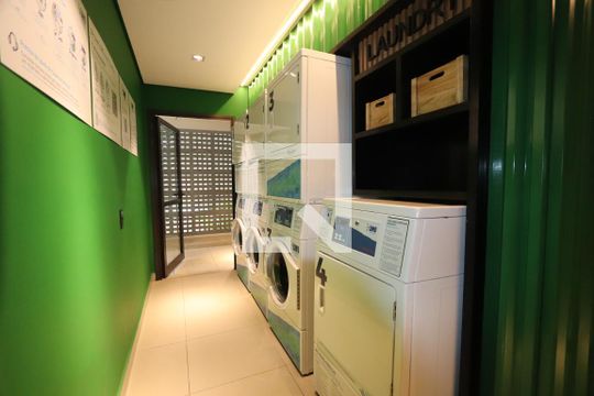 Área comum - Lavanderia Coletiva de kitnet/studio à venda com 1 quarto, 26m² em Vila Mariana, São Paulo