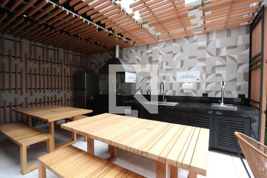 Área comum - Churrasqueira de kitnet/studio à venda com 1 quarto, 26m² em Vila Mariana, São Paulo