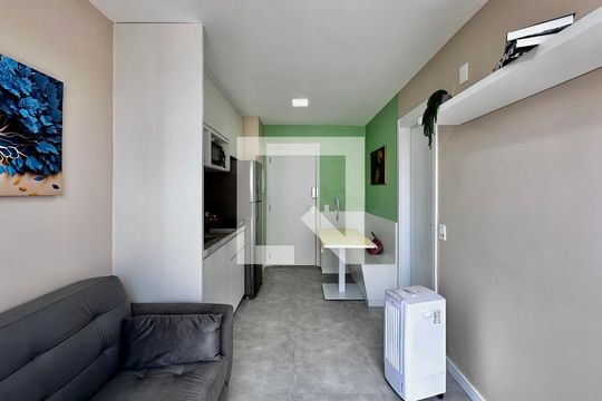 Sala de apartamento à venda com 1 quarto, 34m² em Campo Belo, São Paulo