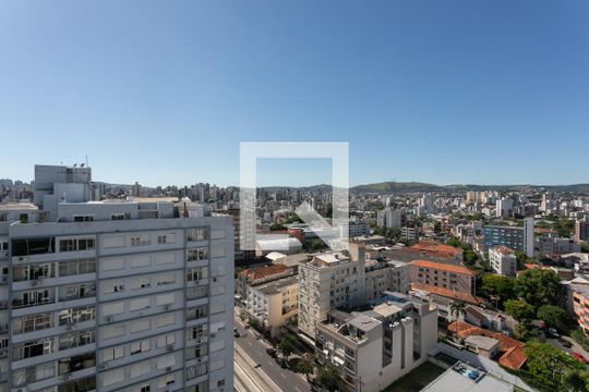 Vista rooftop de kitnet/studio para alugar com 1 quarto, 33m² em Rio Branco, Porto Alegre