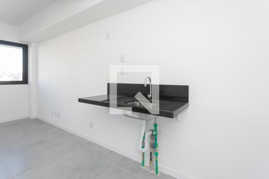 Cozinha de kitnet/studio para alugar com 1 quarto, 33m² em Rio Branco, Porto Alegre