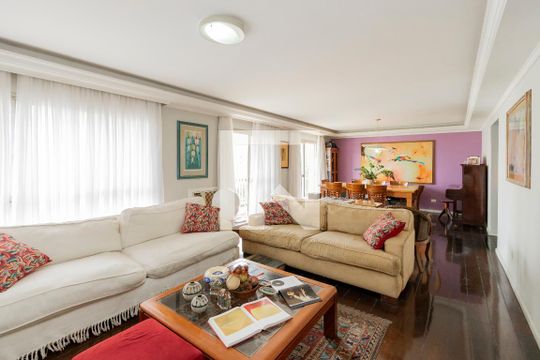 Sala de apartamento para alugar com 4 quartos, 215m² em Campo Belo, São Paulo