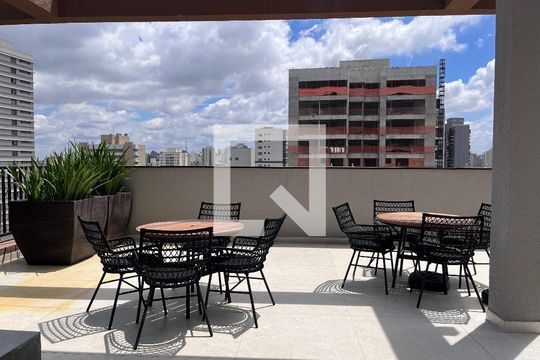 Área comum - Churrasqueira de kitnet/studio para alugar com 0 quarto, 21m² em Vila Mariana, São Paulo