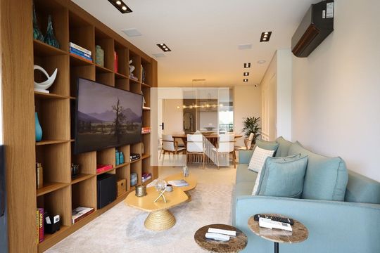 Sala de TV de apartamento à venda com 3 quartos, 129m² em Vila Andrade, São Paulo