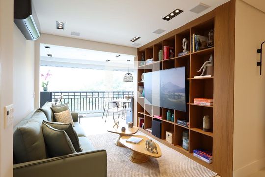 Sala de TV de apartamento à venda com 3 quartos, 129m² em Vila Andrade, São Paulo