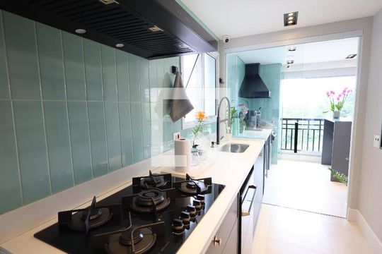 Cozinha de apartamento à venda com 3 quartos, 129m² em Vila Andrade, São Paulo