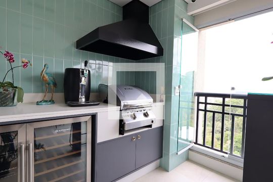 Varanda gourmet de apartamento à venda com 3 quartos, 129m² em Vila Andrade, São Paulo